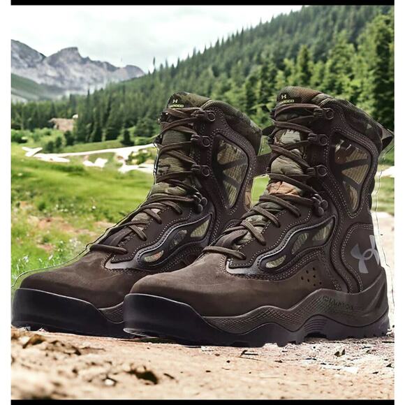 Under Armour UA Charged Raider Leather Waterproof Tactical Boots Mens 8 NEW - Picture 4 of 12